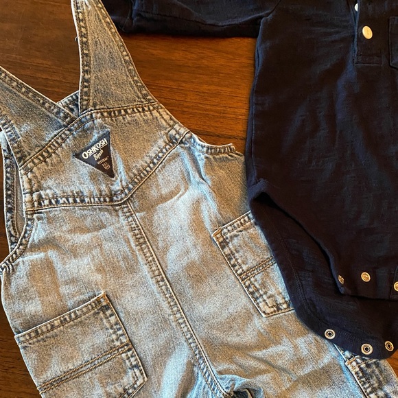 OshKosh overalls with matching shirt - Picture 3 of 5